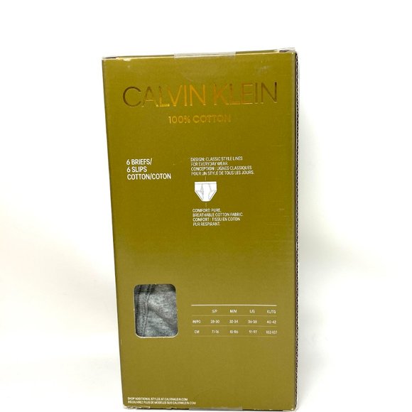 Calvin Klein 6 PACK NB1898906 Mens Underwear Cotton Classic Fit Brief Multicolor - Picture 5 of 6